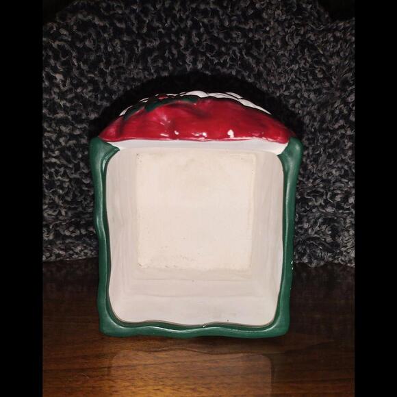 Vintage Santa Ceramic Luminary w/ Eyes & Mouth Cut Outs Holiday Christmas Decor - Picture 5 of 8